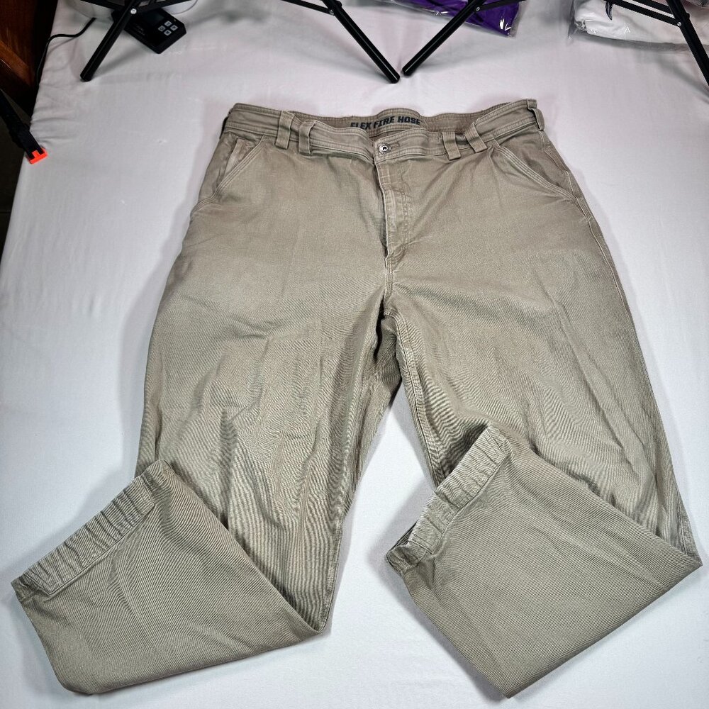 Duluth Flex Fire Hose Pants 42x30 Khaki